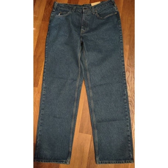 Carhartt Relaxed Fit Straight Leg Blue Jeans Mens 36 x 32 NWT Denim Medium Wash - Picture 1 of 7